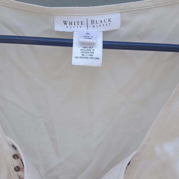 White House Black Market White Sleeveless Blouse/Tunic/Shell Top Size XL - Picture 2 of 8